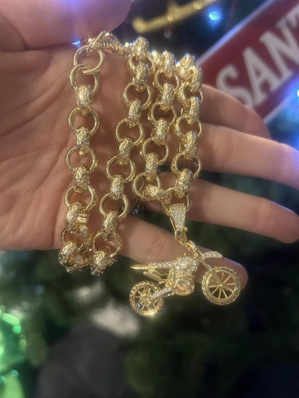 12mm Motorbike Gold-Filled Chain with Albert Clasp