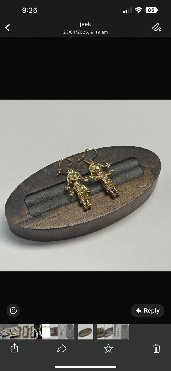 Ragdoll earrings - Gold filled