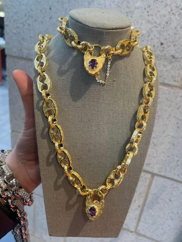 Purple Button Set – Premium Gold-Filled