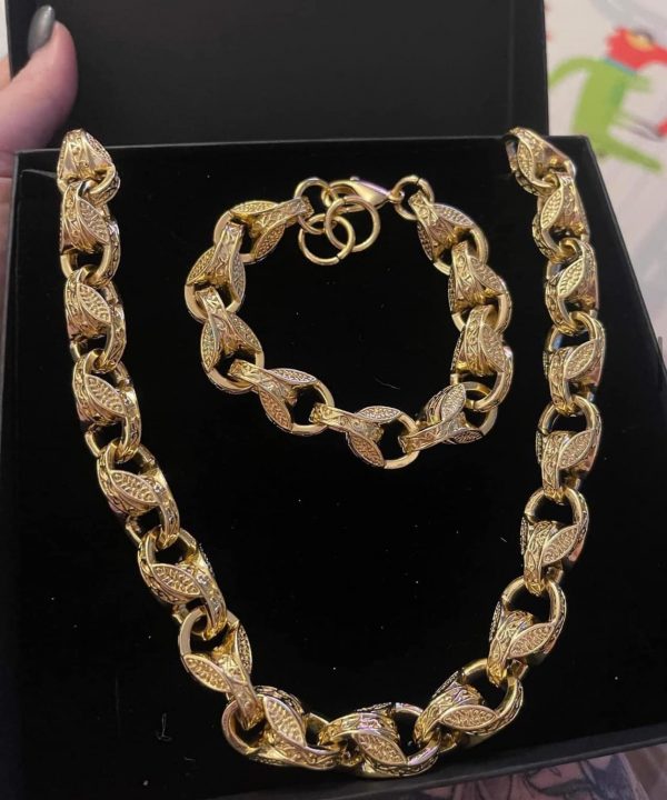 XXL 15mm Heavy Men's Gold-Filled Deluxe Tulip Set - Image 3