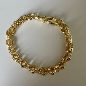 New 8mm Premium Petite Heart Belcher Bracelet - Gold-Filled