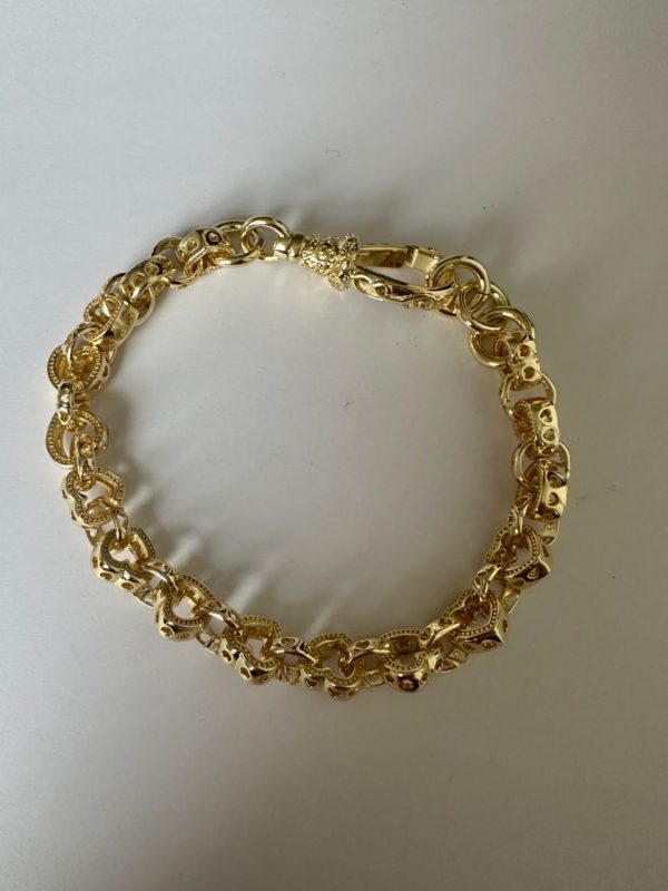 New 8mm Premium Petite Heart Belcher Bracelet - Gold-Filled