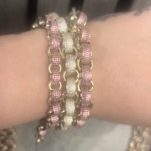 12mm iced out Pink bracelet