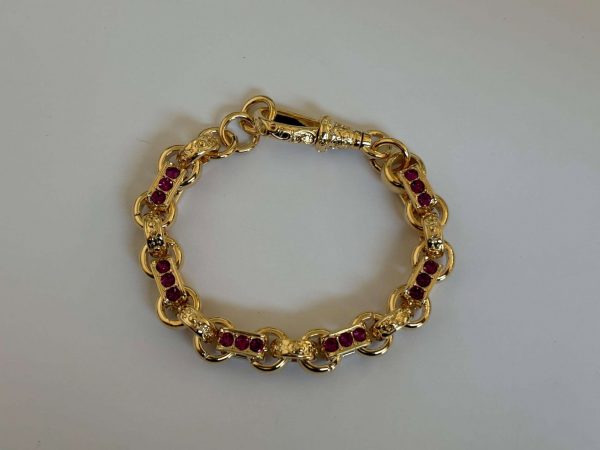 Pink Big Stone Gypsy Bracelet - Image 2