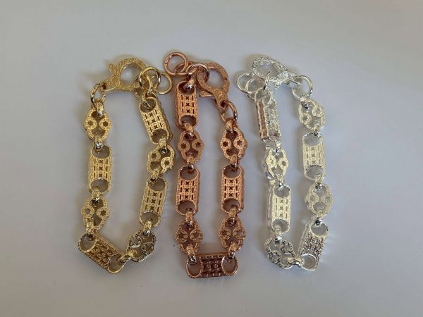 10mm Patterned Stars and Bars Bracelet- all colours - Image 2