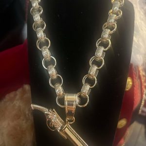 15mm Soldered Link Necklace with Shotgun Pendant