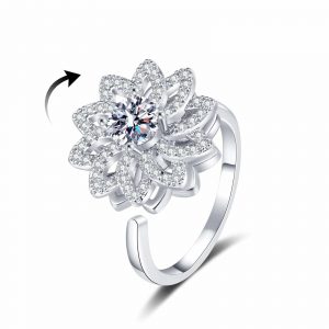 Luminous Bloom Spinner Ring