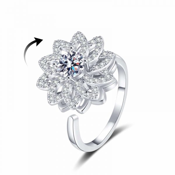 Luminous Bloom Spinner Ring