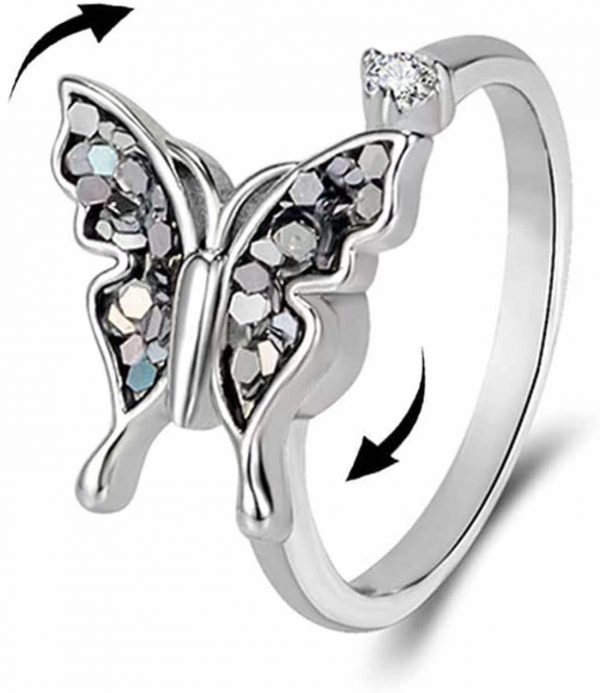 Twilight Butterfly Spinner Ring