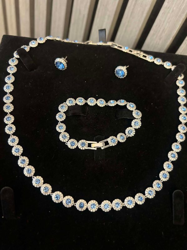 Silver Blue Tennis Jewellery Set - Image 6