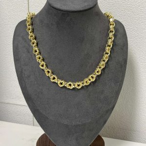 8mm Heart Belcher Necklace