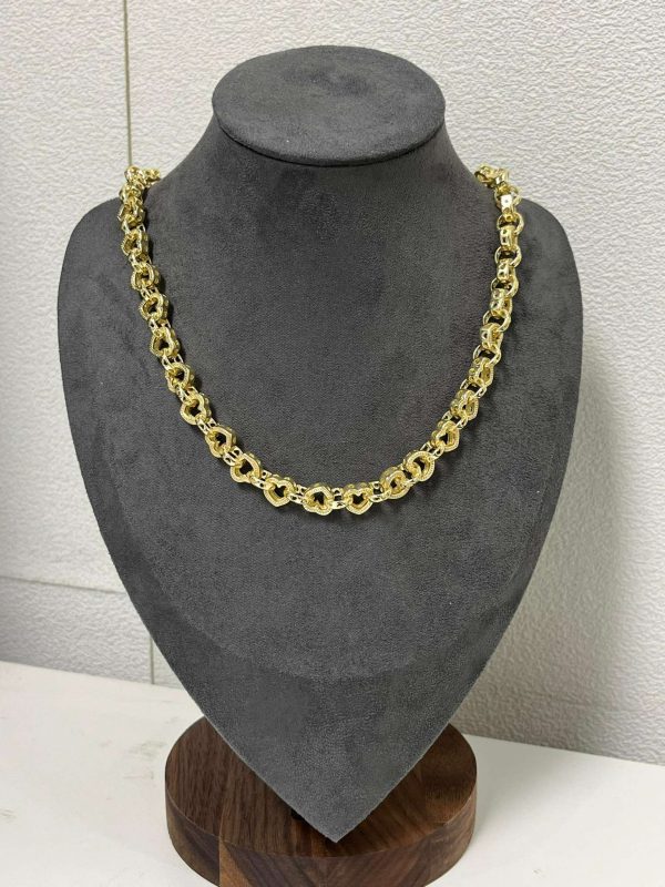 8mm Heart Belcher Necklace
