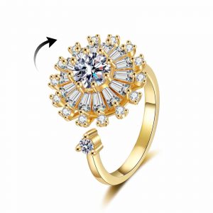 Golden Radiance Spinner Ring