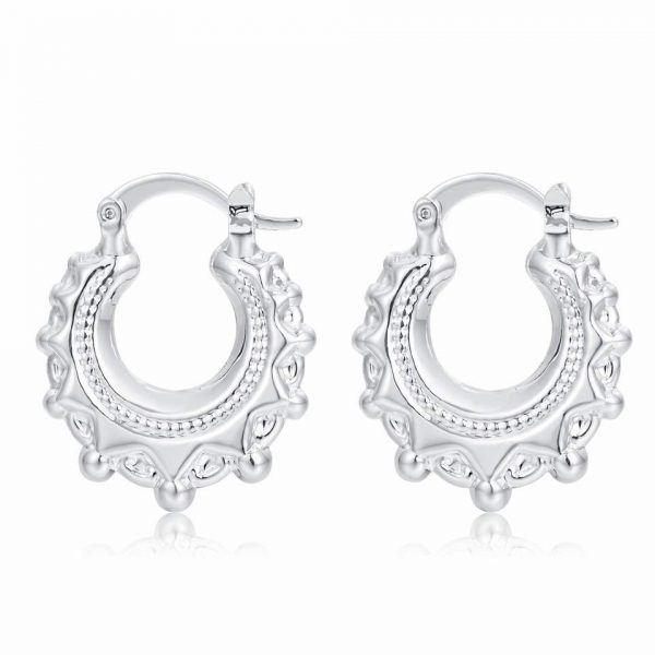 2cm Round Creole Earrings - Image 4