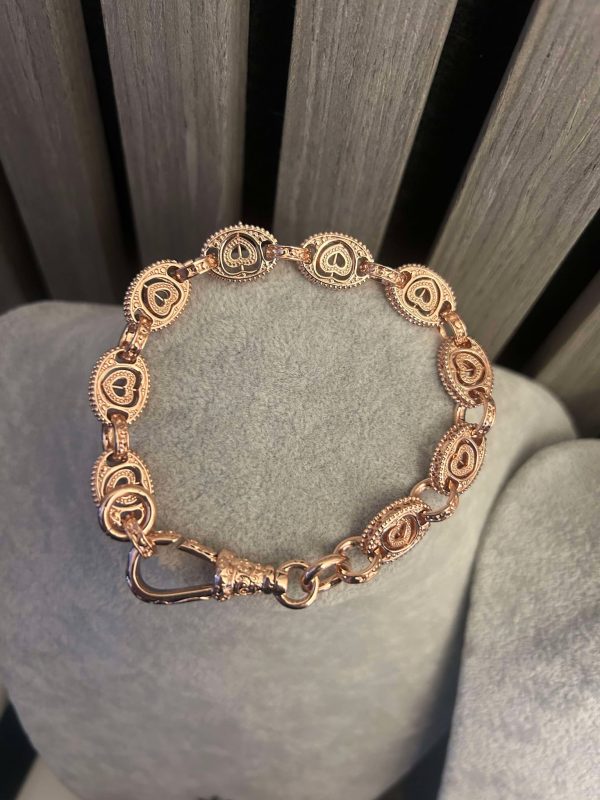 Premium Petite Button Spinning Heart Bracelet - Image 8