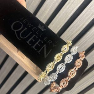 Premium Petite Button Spinning Heart Bracelet