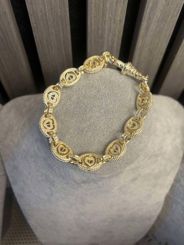 Premium Petite Button Spinning Heart Bracelet - Image 9