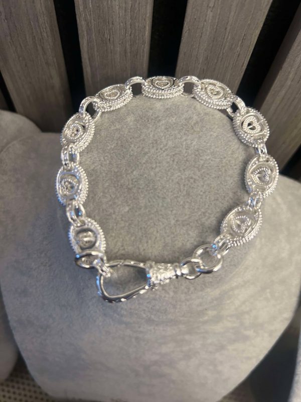 Premium Petite Button Spinning Heart Bracelet - Image 7