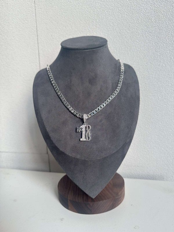 No. 1 Dad Necklace - Rhodium Plated