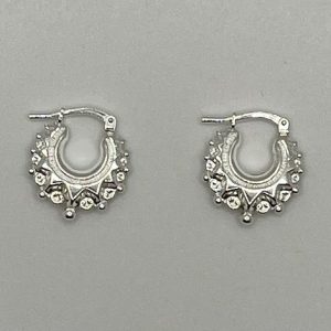 1cm Creole Earrings - Silver