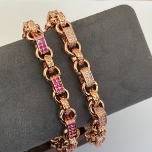 Rose Bright Pink Gypsy Bracelet