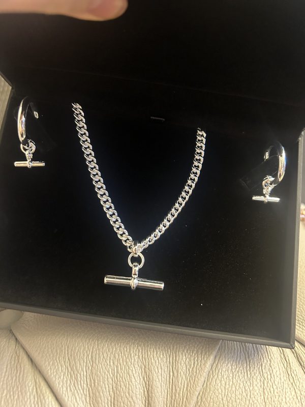 New T-Bar Set - Silver Rhodium-Plated - Image 3