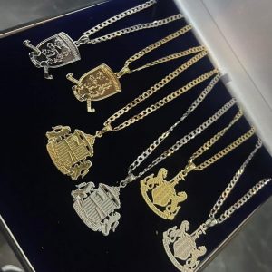 Middlesbrough FC Silver Rhodium-Plated Necklace