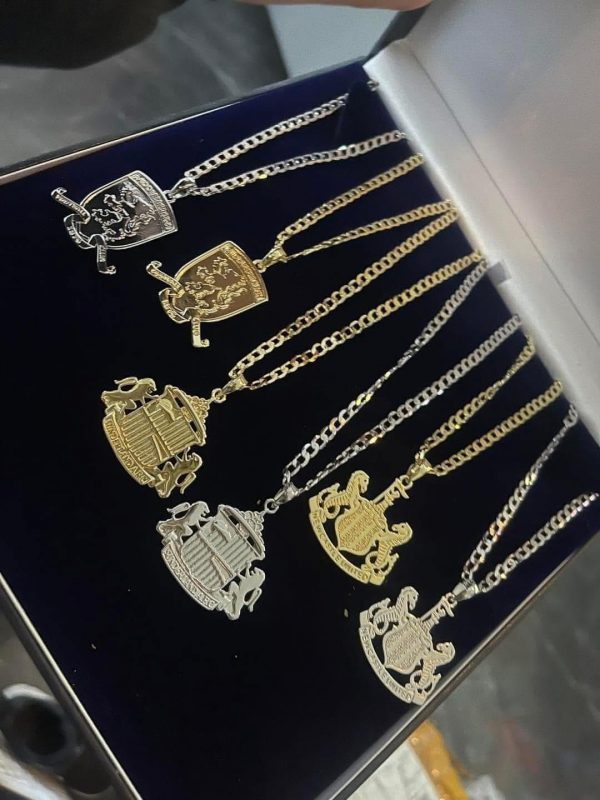 Middlesbrough FC Silver Rhodium-Plated Necklace