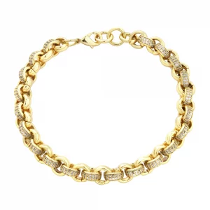 8mm Iced Out Belcher Bracelet