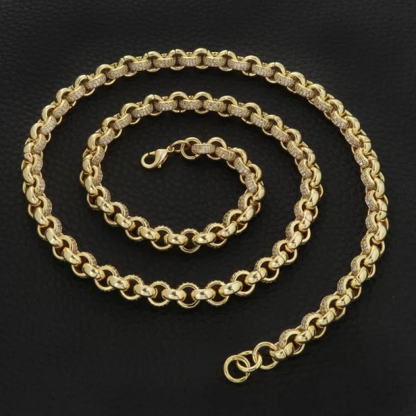 8mm Iced-Out 24-Inch Premium Gold-Filled Luxury Chain