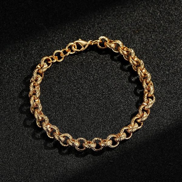 8mm Lined Pattern 8-Inch Belcher Bracelet