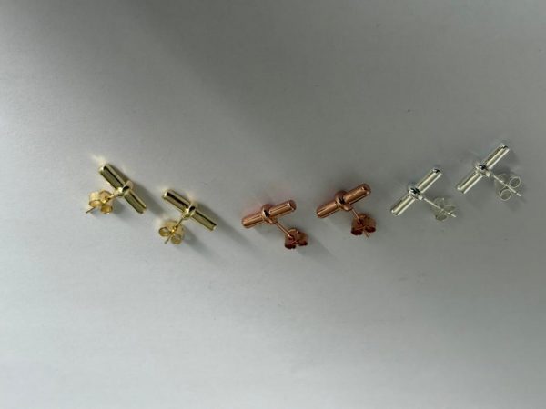 T-Bar Stud Earrings - Gold Filled