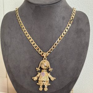 Gold Medium 5cm Ragdoll Necklace