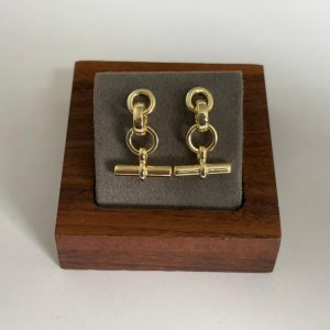 Gold-Filled T-Bar Dangle Earrings