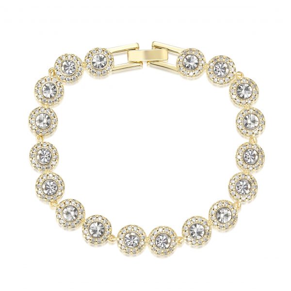 Premium Gold and White Stone Tennis Set - Image 3