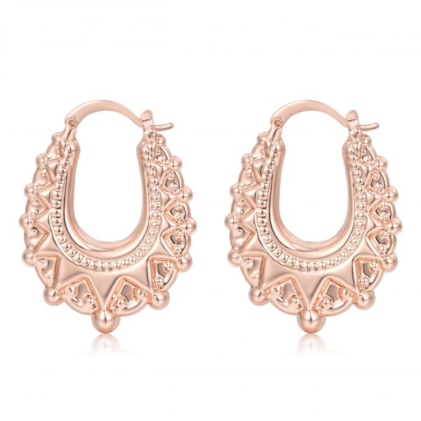 3cm Rose Gold Creole Earrings - Image 4