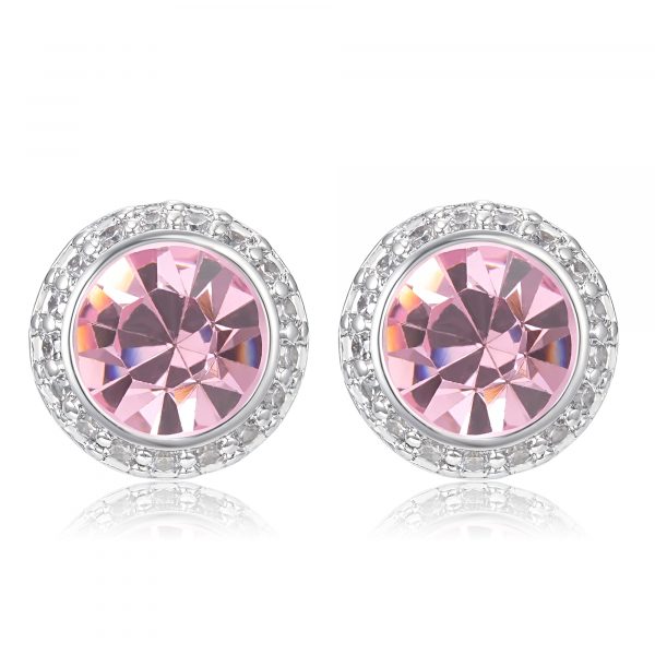Pink Crystal Tennis Necklace Set - Image 6