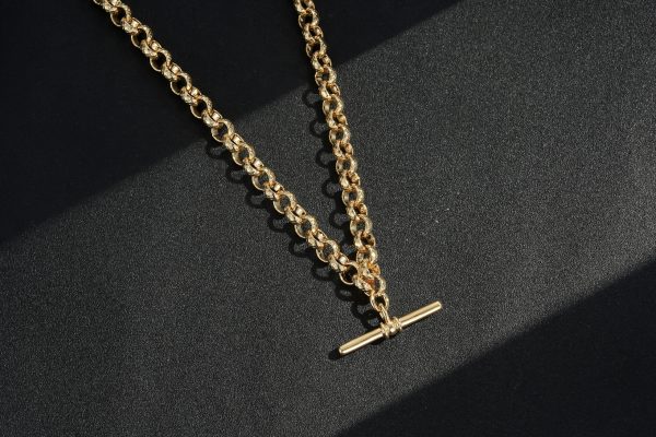 8mm T bar Necklace- Gold filled - Image 2