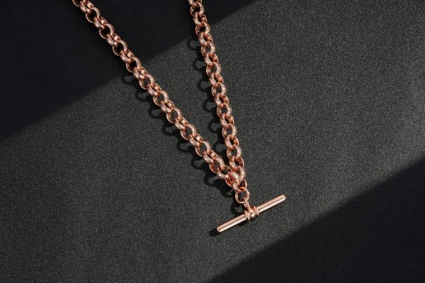 8mm T bar Necklace - Rose - Image 3