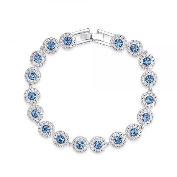 Silver Blue Tennis Jewellery Set - Image 9