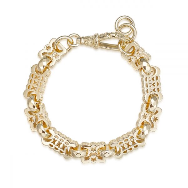 Premium Gold-Filled 12mm Stars and Bars Bracelet
