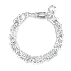 Premium Rhodium-Plated Stars and Bars Bracelet