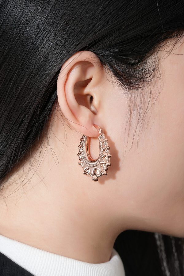 3cm Rose Gold Creole Earrings