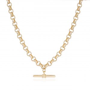 8mm T bar Necklace- Gold filled