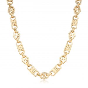 10mm Patterned Stars and Bars Necklace