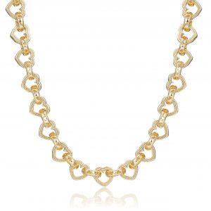 Premium Heart Belcher Necklace - 20 Inch