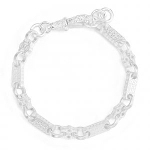 Medium Stars and Bars Bracelet with Luxury Albert Clasp