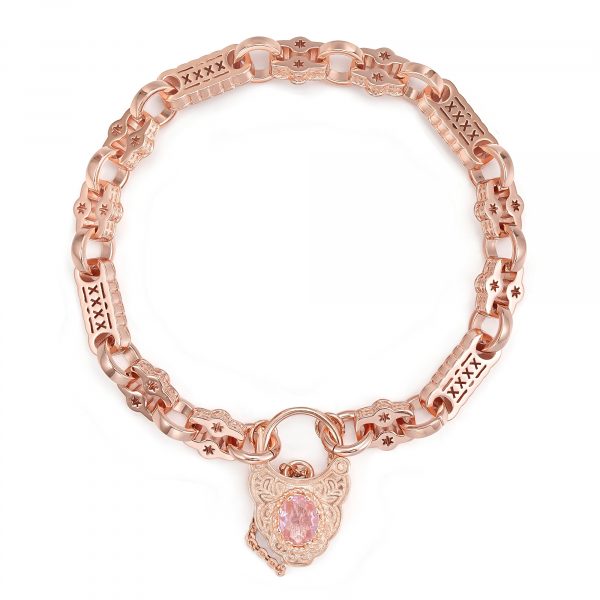 Rose Gold Premium Medium Stars and Bars with Pink Lock Set - Image 5