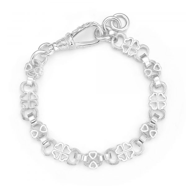 Premium Silver Clover Bracelet