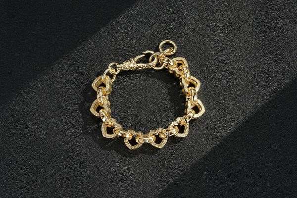 Stunning Premium Heart Belcher Bracelet 12mm - Image 2